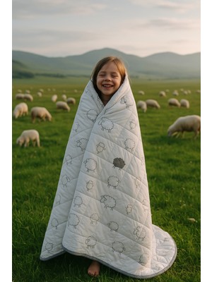 Homewell %100 Saf Ingiliz Yünü Hipoalerjenik Özellikli Yıkanabilir  Tek Kişilik Yorgan Kuzu