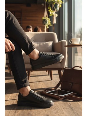 Enoch Hakiki Deri Minimalist Günlük Erkek Sneaker Comfort Taban