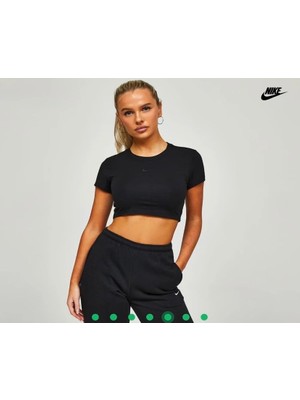 Nike Women's Chill Knit Sup Crop Siyah Kadın T-Shirt FZ1455-010