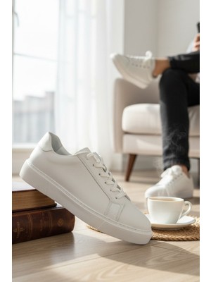 Enoch Hakiki Deri Minimalist Günlük Erkek Sneaker Comfort Taban