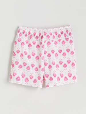 Lc Waikiki Yeni Sezon Beli Lastikli Çiçekli Kız Çocuk Şort