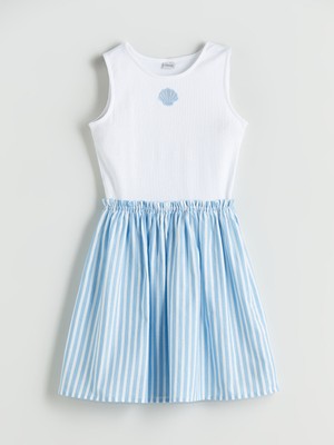 Lc Waikiki Yeni Sezon Bisiklet Yaka Kız Çocuk Elbise