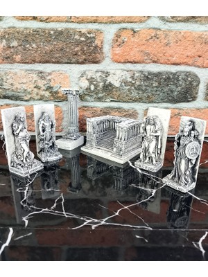 Gökçen Hobi Yunan Tanrıları Biblo Set Tapınak Sütun