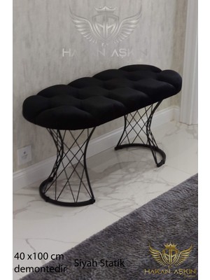 By Hakan Aşkın Luxury Pota Bench 40X100CM Puf&bench  Yatak Önü - Antre - Salon - Oturma Odası