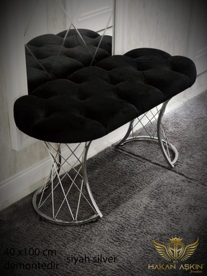 By Hakan Aşkın Luxury Pota Bench 40X100CM Puf&bench  Yatak Önü - Antre - Salon - Oturma Odası