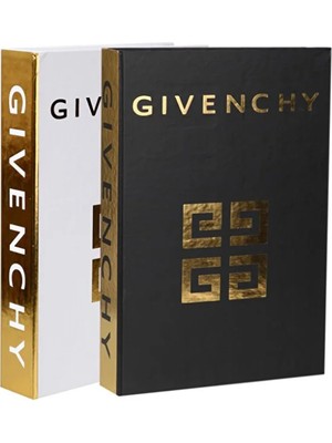 2'li Givench Siyah & Beyaz Gold Dekoratif Kitap Kutu