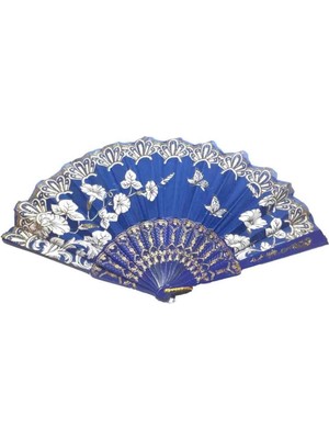 PremiumPort Serinletici Çiçekli Saks Mavisi Yelpaze, Şık ve Doğal Hava Temizleyici