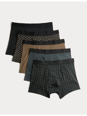 Marks & Spencer 5’li Geometrik Desenli Boxer Seti