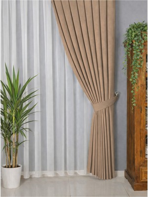 Vizon Kadifemsi Kumaş Pileli Fon Perde Petek Dokulu Yüksek Kalite Tek Kanat