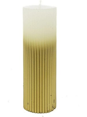 Mikasa Moor Gold Beyaz Sütun Mum 5X15CM P217.371685