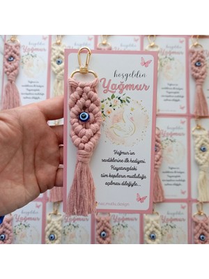 PremiumPort 10'lu Makrome Anahtarlık Seti, Düğün ve Nişan Hediyesi, Şık Tasarım