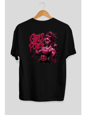 Ankhises Gym , Spor , Fitness Serisi 70 Arka Baskılı Oversize T-Shirt Erkek Kadın Pamuk Bisiklet Yaka Tişort