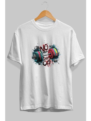 Ankhises Gym , Spor , Fitness Serisi 83 Ön Baskılı Oversize T-Shirt Erkek Kadın Pamuk Bisiklet Yaka Tişort