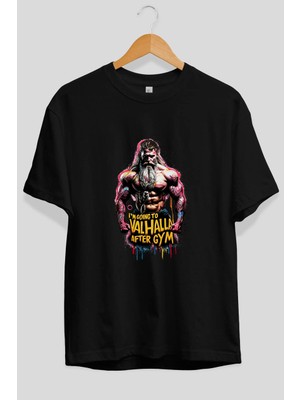 Ankhises Gym , Spor , Fitness Serisi 19 Ön Baskılı Oversize T-Shirt Erkek Kadın Pamuk Bisiklet Yaka Tişort