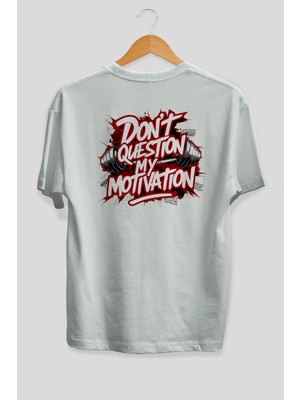 Ankhises Gym , Spor , Fitness Serisi 68 Arka Baskılı Oversize T-Shirt Erkek Kadın Pamuk Bisiklet Yaka Tişort