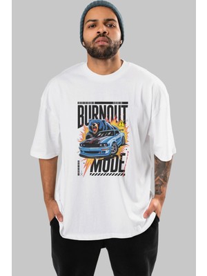 Ankhises Araba Serisi (86) Ön Baskılı Oversize T-Shirt Erkek Kadın Pamuk Bisiklet Yaka Tişort