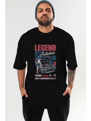 Ankhises Araba Serisi (19) Ön Baskılı Oversize T-Shirt Erkek Kadın Pamuk Bisiklet Yaka Tişort