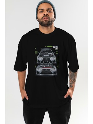 Ankhises Araba Serisi (29) Ön Baskılı Oversize T-Shirt Erkek Kadın Pamuk Bisiklet Yaka Tişort