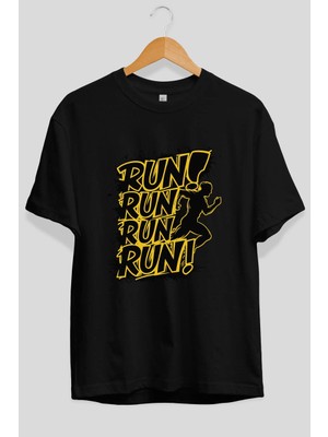 Ankhises Gym , Spor , Fitness Serisi 46 Ön Baskılı Oversize T-Shirt Erkek Kadın Pamuk Bisiklet Yaka Tişort