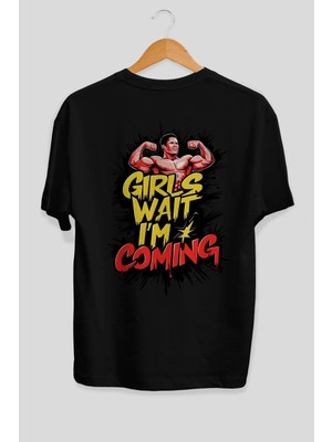 Ankhises Gym , Spor , Fitness Serisi 60 Arka Baskılı Oversize T-Shirt Erkek Kadın Pamuk Bisiklet Yaka Tişort