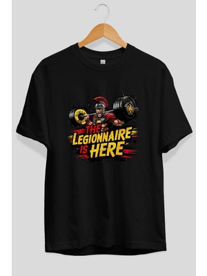 Ankhises Gym , Spor , Fitness Serisi 38 Ön Baskılı Oversize T-Shirt Erkek Kadın Pamuk Bisiklet Yaka Tişort