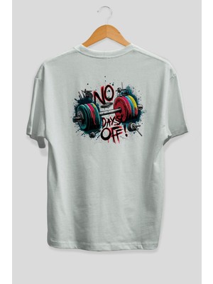 Ankhises Gym , Spor , Fitness Serisi 83 Arka Baskılı Oversize T-Shirt Erkek Kadın Pamuk Bisiklet Yaka Tişort