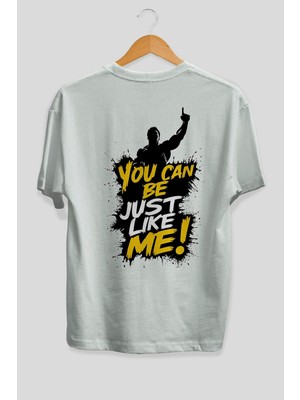 Ankhises Gym , Spor , Fitness Serisi 91 Arka Baskılı Oversize T-Shirt Erkek Kadın Pamuk Bisiklet Yaka Tişort