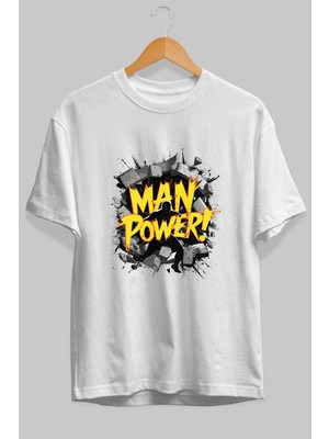 Ankhises Gym , Spor , Fitness Serisi 8 Ön Baskılı Oversize T-Shirt Erkek Kadın Pamuk Bisiklet Yaka Tişort