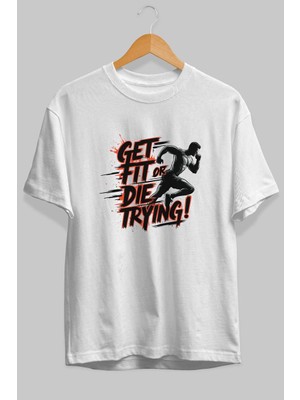 Ankhises Gym , Spor , Fitness Serisi Ön Baskılı Oversize T-Shirt Erkek Kadın Pamuk Bisiklet Yaka Tişort