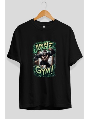 Ankhises Gym , Spor , Fitness Serisi 11 Ön Baskılı Oversize T-Shirt Erkek Kadın Pamuk Bisiklet Yaka Tişort