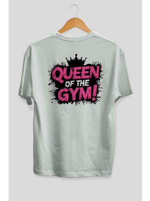 Ankhises Gym , Spor , Fitness Serisi 30 Arka Baskılı Oversize T-Shirt Erkek Kadın Pamuk Bisiklet Yaka Tişort