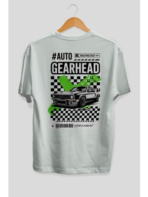 Ankhises Araba Serisi (65) Arka Baskılı Oversize T-Shirt Erkek Kadın Pamuk Bisiklet Yaka Tişort