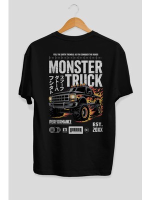 Ankhises Araba Serisi (8) Arka Baskılı Oversize T-Shirt Erkek Kadın Pamuk Bisiklet Yaka Tişort