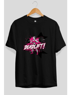 Ankhises Gym , Spor , Fitness Serisi 39 Ön Baskılı Oversize T-Shirt Erkek Kadın Pamuk Bisiklet Yaka Tişort