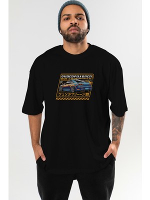 Ankhises Araba Serisi (22) Ön Baskılı Oversize T-Shirt Erkek Kadın Pamuk Bisiklet Yaka Tişort