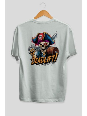 Ankhises Gym , Spor , Fitness Serisi 53 Arka Baskılı Oversize T-Shirt Erkek Kadın Pamuk Bisiklet Yaka Tişort