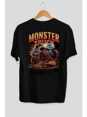 Ankhises Araba Serisi (84) Arka Baskılı Oversize T-Shirt Erkek Kadın Pamuk Bisiklet Yaka Tişort