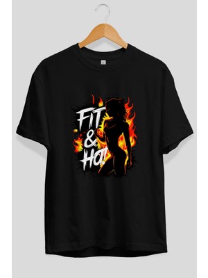 Ankhises Gym , Spor , Fitness Serisi 14 Ön Baskılı Oversize T-Shirt Erkek Kadın Pamuk Bisiklet Yaka Tişort