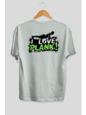 Ankhises Gym , Spor , Fitness Serisi 29 Arka Baskılı Oversize T-Shirt Erkek Kadın Pamuk Bisiklet Yaka Tişort