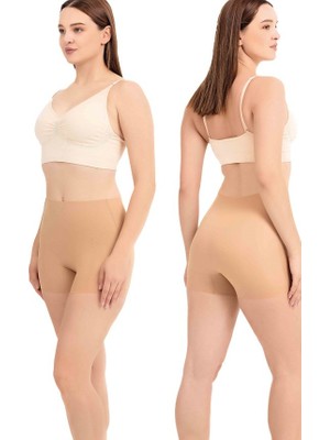 Bipamuk Kadın Lazer Kesim Boxer Korse 1 Beden Ince Gösteren Kıyafet Altında Iz Yapmaz