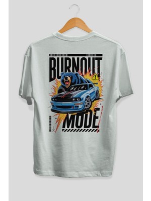 Ankhises Araba Serisi (86) Arka Baskılı Oversize T-Shirt Erkek Kadın Pamuk Bisiklet Yaka Tişort