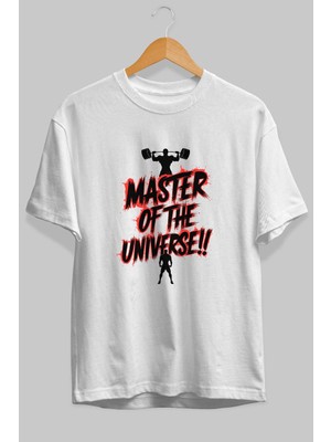 Ankhises Gym , Spor , Fitness Serisi 82 Ön Baskılı Oversize T-Shirt Erkek Kadın Pamuk Bisiklet Yaka Tişort