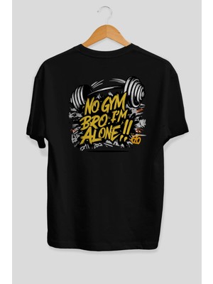 Ankhises Gym , Spor , Fitness Serisi 25 Arka Baskılı Oversize T-Shirt Erkek Kadın Pamuk Bisiklet Yaka Tişort