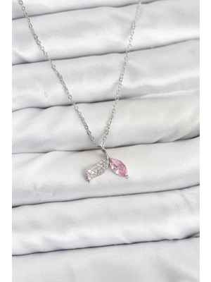 Clariss 316L Çelik Zincir Gümüş Renk Balık Kuyruğu Model Zirkon Taşlı Kadın Kolye