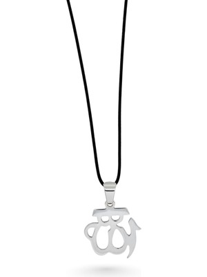 Oya Silver Allah Yazılı Gümüş Kolye 3.2x2.1cm [OYSY152]