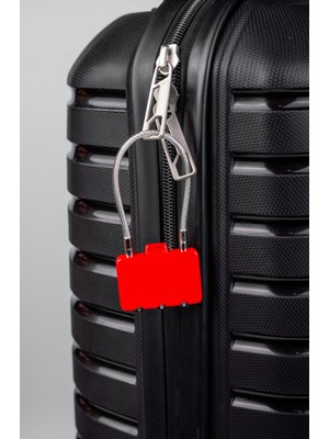 Trink Çanta Şifreli Valiz Kilidi - Bavul Kilidi - Çanta Kilidi - Seyahat Kilidi - Kırmızı -