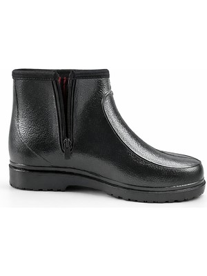 Fafatara Siyah Kısa Su Geçirmez Fermuarlı Erkek İş ve Bahçe Botu – Kaymaz Taban Outdoor Çizme