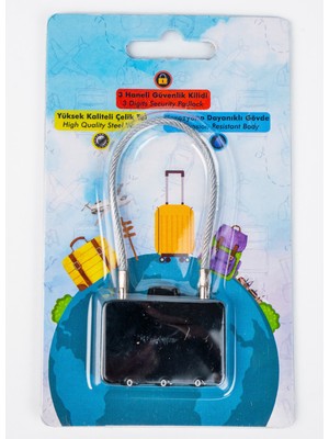 Trink Çanta Şifreli Valiz Kilidi - Seyahat Bavul Kilidi - Çanta Kilidi - Asma Kilit - Şifreli Seyahat Kilidi - SİYAH -