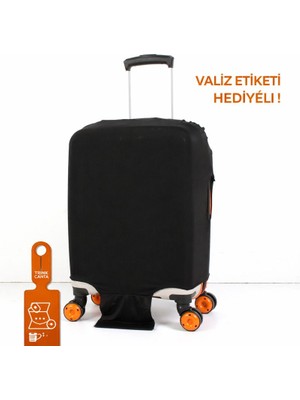 Trink Çanta Valiz ve Bavul Kılıfı - Likralı Esnek Kumaş - Siyah