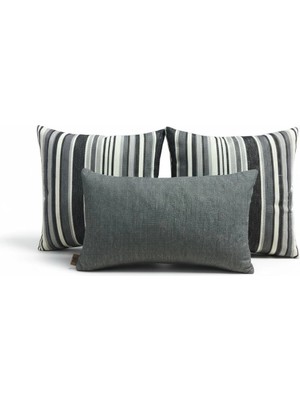 Elanora Home Indoor Outdoor Kırlent,güneşe Dayanıklı Balkon Bahçe Marin Kırlent Kılıfı 3’lü Set